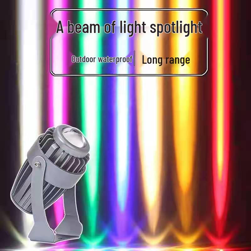 Waterproof Outdoor LED Narrow Beam Spotlight - Long Range Linear Color Floodlight