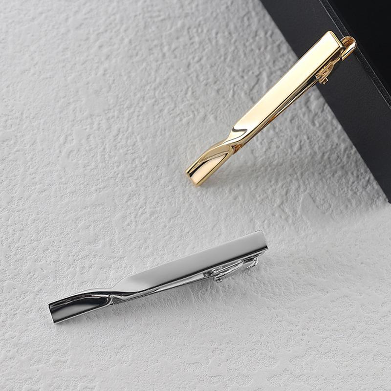 1Pc Tie Clip for Men Copper Simple Bar Clasp Mens Classic Tie Clip