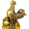 Messing Gouden Haan met Schatkom Feng Shui Beeldje – Symbool van Rijkdom, Welvaart & Geluk, Beeldje voor Huis, Bureau of Woonkamer