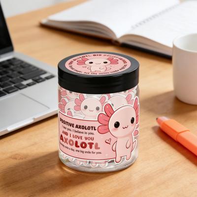 60 Positive Affirmationskarten Emotionale Unterstützung Axolotl Geschenke für Teenager Mädchen Studenten Weihnachtsstrumpffüller