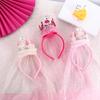 Mesh Crown Headwear Hair Accessories Birthday Hairband Korean Style Headband Girls Hair Hoop