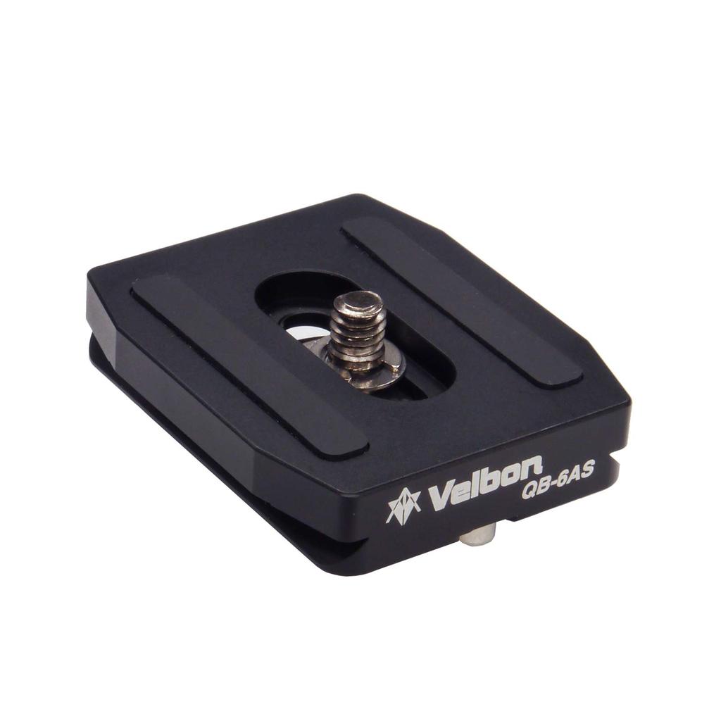 Velbon Spare Shoe Quick Release for Digital Cameras 476067 QB-6AS Plate, Arca-Swiss Compatible, Aluminum, Plate, (DSLR, Mirrorless)