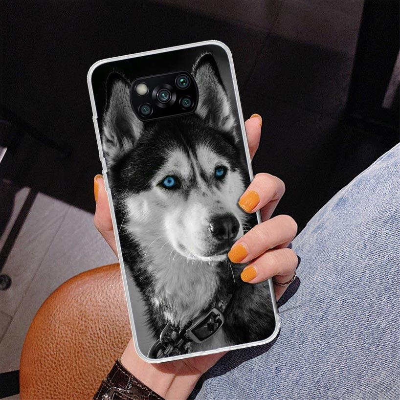 Siberian Husky Dog Phone Case For Xiaomi Poco X7 X6 X5 Pro F7 Ultra Redmi 15C 15 13C 13 12C 12 10 10A 10C 9 9A 9C 9T Cover Poco