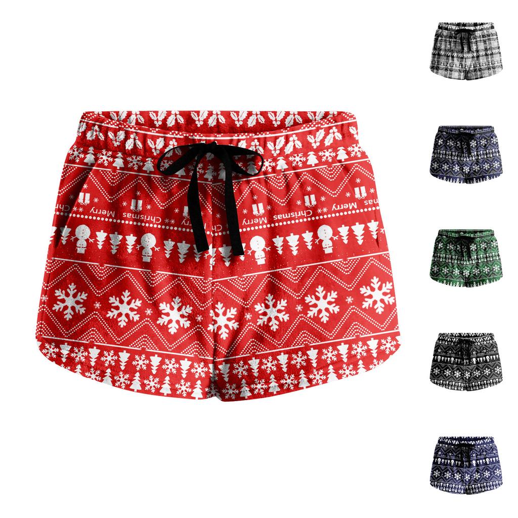 Women's Soft Stretch Flannel Short Side Pocket Drawstring Casual Pajama Pants Soft Pajama Pants