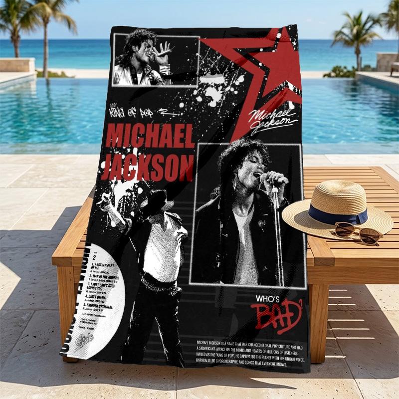 Michael Jackson Stylový Digitální Tisk Plážová Osuška Rychleschnoucí Absorpční Deka Na Pláž Bazén Posilovnu Cestování
