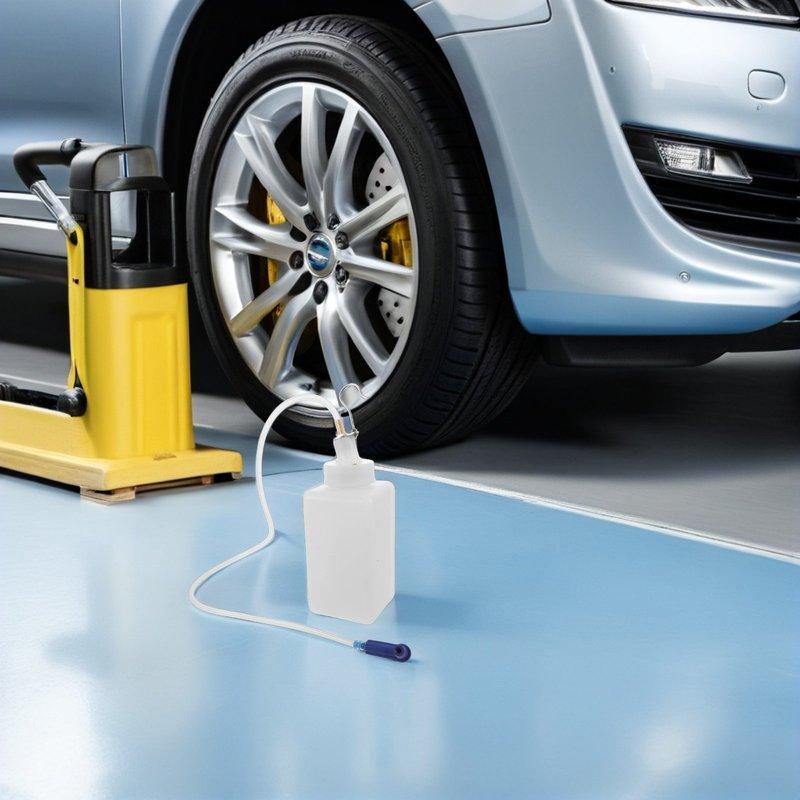 

Brake Oil Refill Bottle 1L Thickened Nylon Container For Car Maintenance Portable Fluid Bleeding Jug Auto Refill Tool Oil