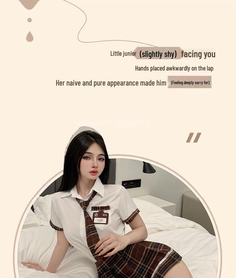 Sexy Academy-Style Lingerie: Pleated Skirt and Cute JK Uniform Set 2325