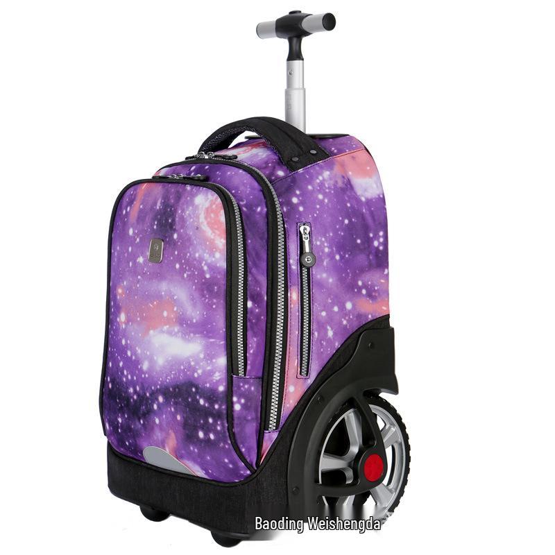 Vistar Climbing-Stairs Water-Resistant Trolley Backpack with Large Wheels & Capacity for Students