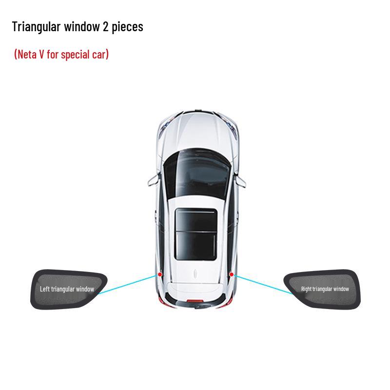 Hozon Neta V Magnetic Sunshade: Mosquito-Proof, Heat-Insulating Car Window Mesh