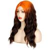 MERISIHAIR Parrucche Ombre Arancione Gradiente Marrone Lunghe Ondulate ad Acqua per Donna Parrucca Sintetica Fibra ad Alta Temperatura Misura Media