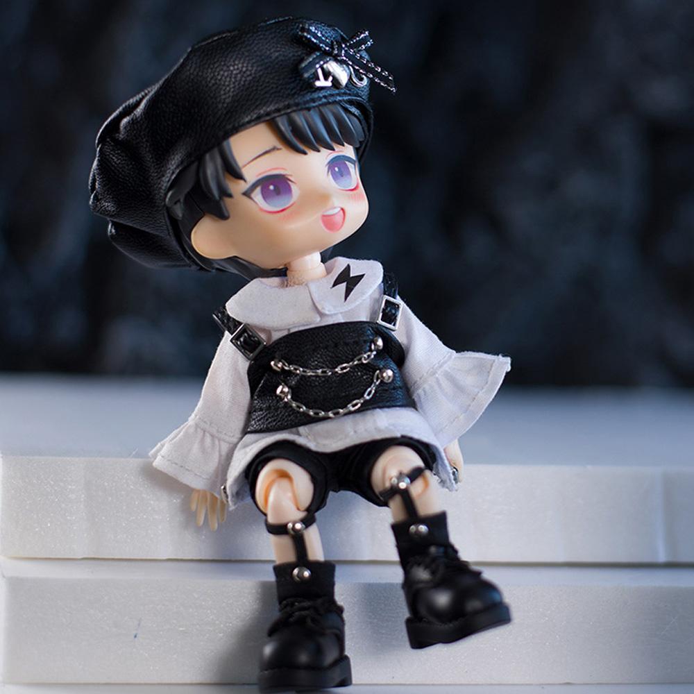 Ob11 Clothes Sweet Cool Black White Suit Hat Shirt Socks for GSC, Obitsu11, Molly, P9, 1/12bjd Doll Accessories Boy Girl Toy
