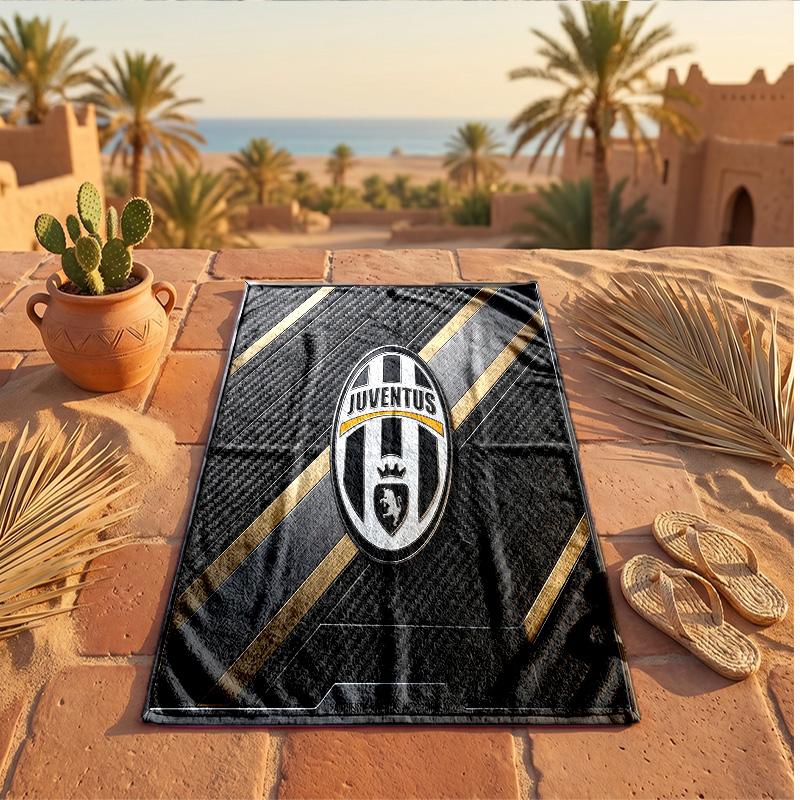 Asciugamano da Spiaggia in Microfibra con Stampa Juventus FC Asciugatura Rapida Assorbente Grande Asciugamano per Spiaggia Nuoto Viaggio