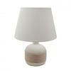 Hestia Round Burlap Cream Ceramic Table Lamp