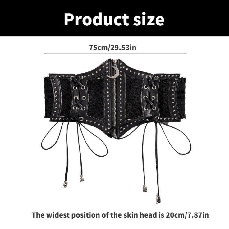 Girl Lattice Belt Cowgirl Punk Waist Belt Lace-up Trendy Stylish for Jeans Dress