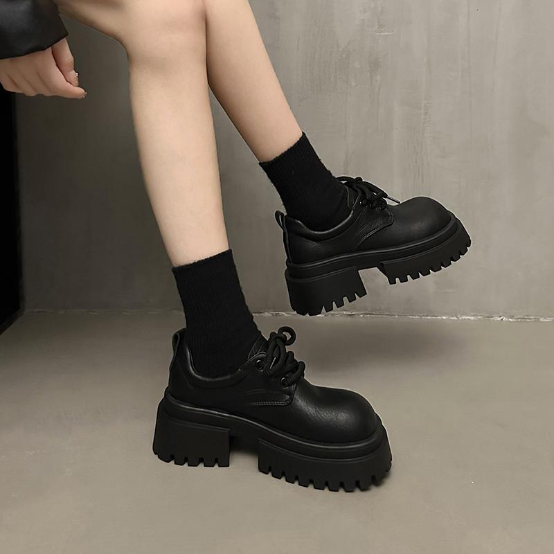 Мода 2024 Весняно-осіння мода Нові жіночі зручні нековзкі туфлі з круглим носком і високими підборами на низьких підборах