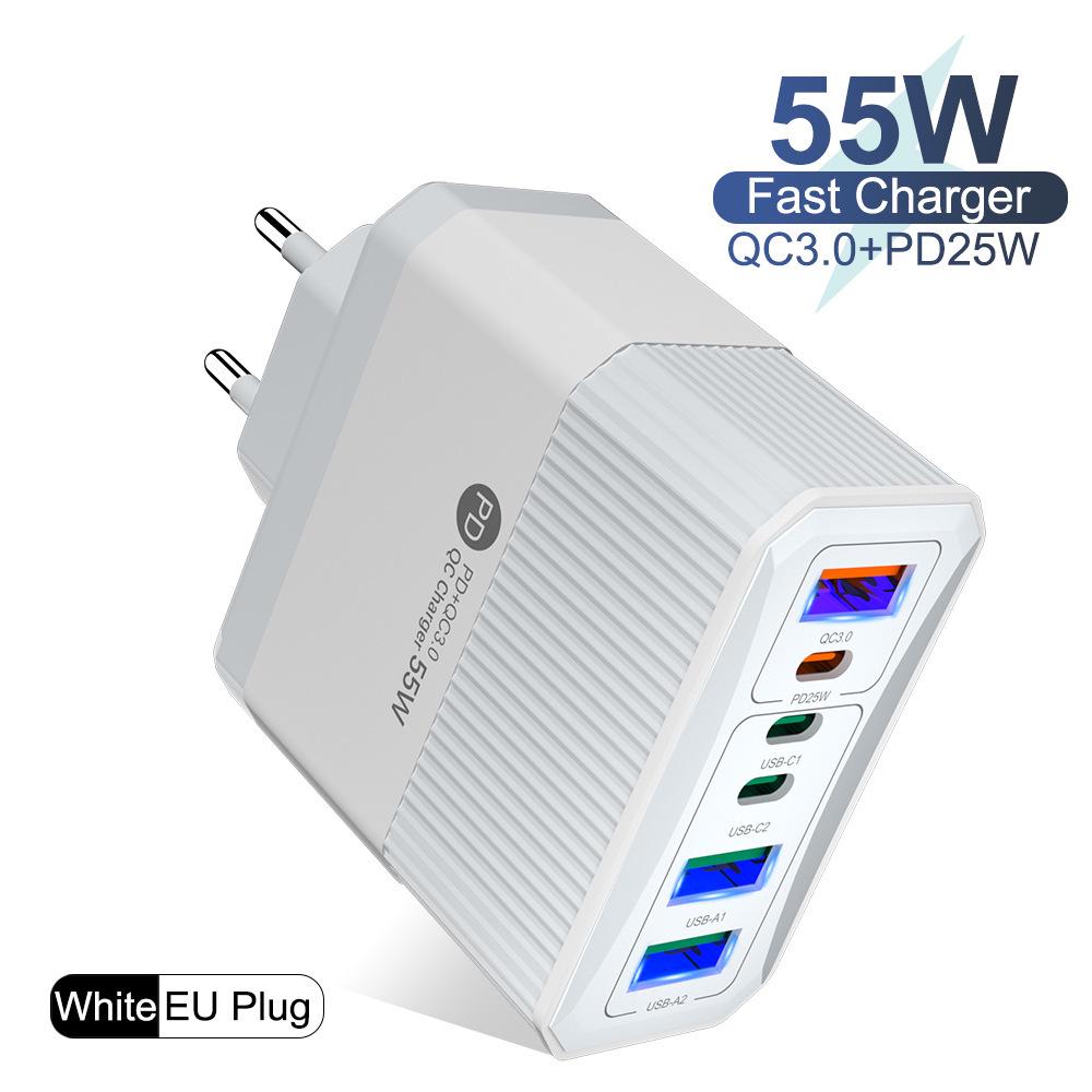 Chargeur Rapide GaN 65W QC3.0 pour Téléphones & Tablettes, Norme UE