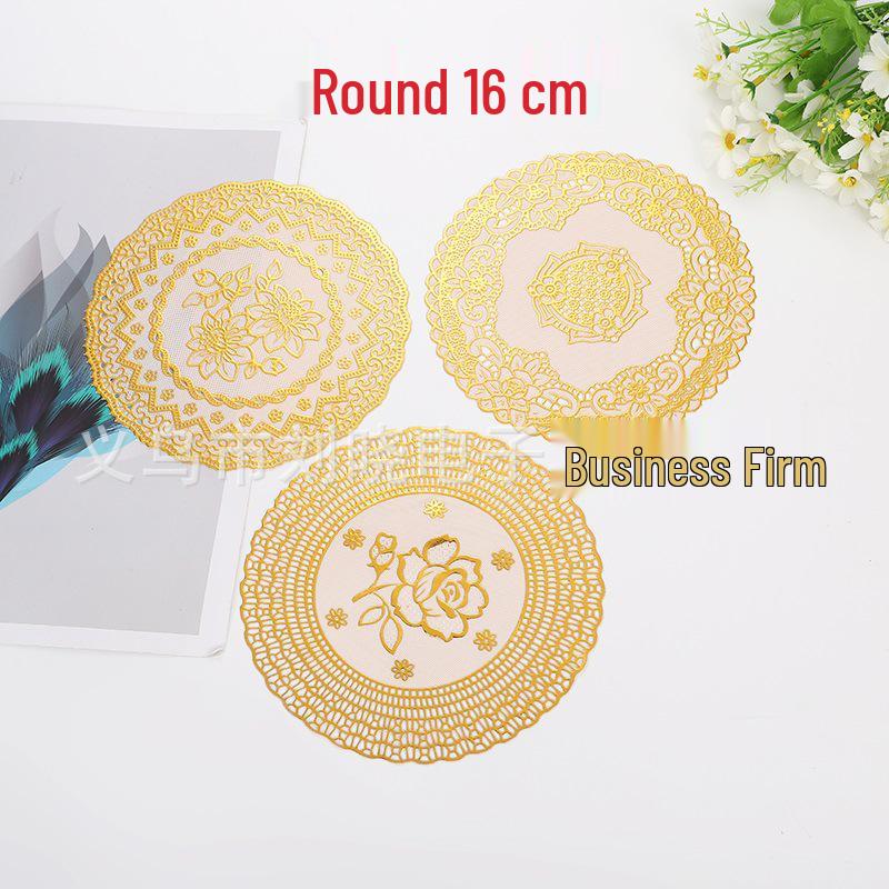 PVC Heat-Resistant Round Placemat & Coaster Set, 16cm