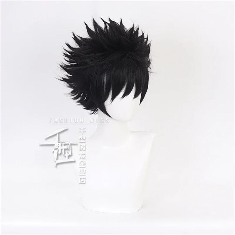 Anime My Dabi Cosplay Wig Boku No Hero Academia Short Black Heat Resistant Synthetic Hair Party Wigs