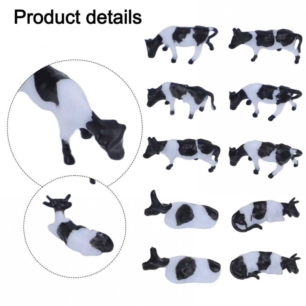 Model Railway Black & White Cow HO/OO Gauge 00 Cows High Quality