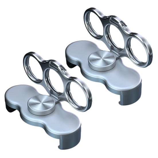 Yousheng 1/2Pcs Dual-Ring Three-Finger Back Clip Holder Multipurpose Foldable Phone Grip Holder 360 Degrees Rotation Cell Phone Ring Holders Stand