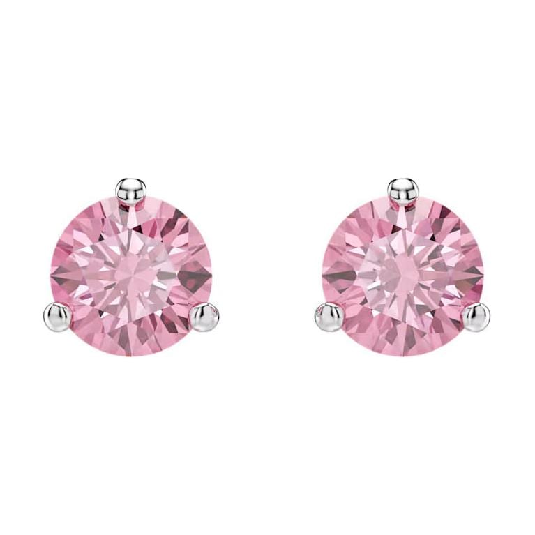 Swarovski Solitaire Stud Earrings Women's Pink 5717577