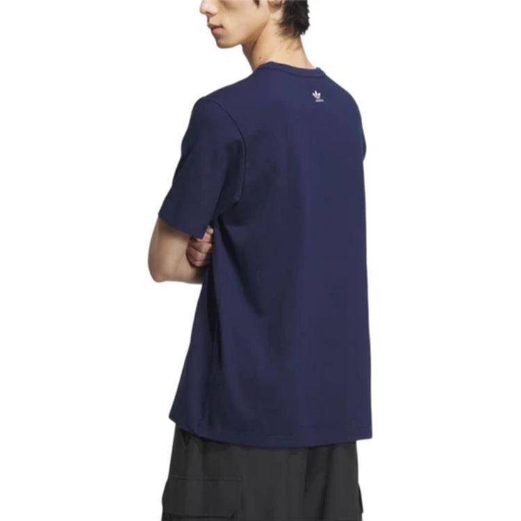 adidas Originals Logo Printed T-Shirt Asia Sizing 'Black White' Men's JD3257