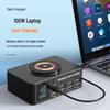 140W Multi-Port Desktop Charger with PD100W Fast Charging, Digital Display & Magnetic Wireless Charging for Phones and Laptops.
