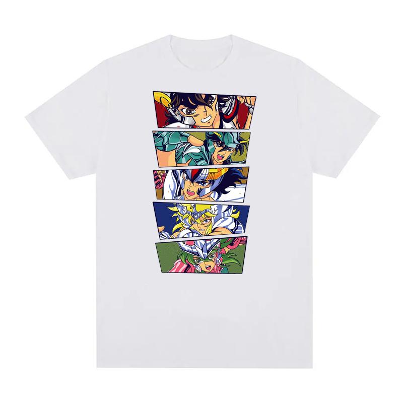 Saint Seiya Graphic Print T Shirts Men Women EU Size 100% Cotton Unisex Tops CottonStreetwear Harajuku