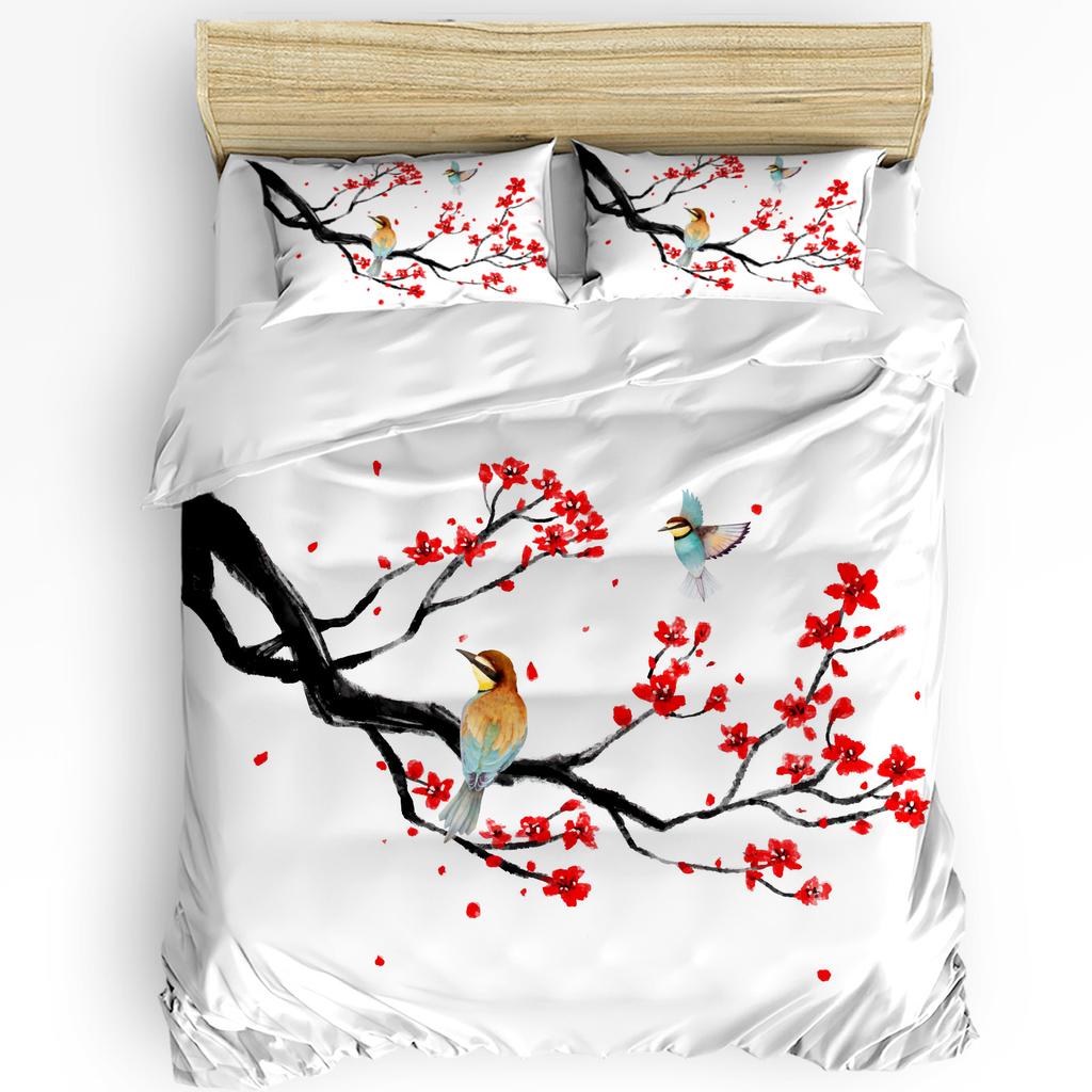 Lightweight Cozy Double Quilt Chinese Ink Landscape Painting Polyester With Pillow Case Custom 3pcs Bed Home Textile