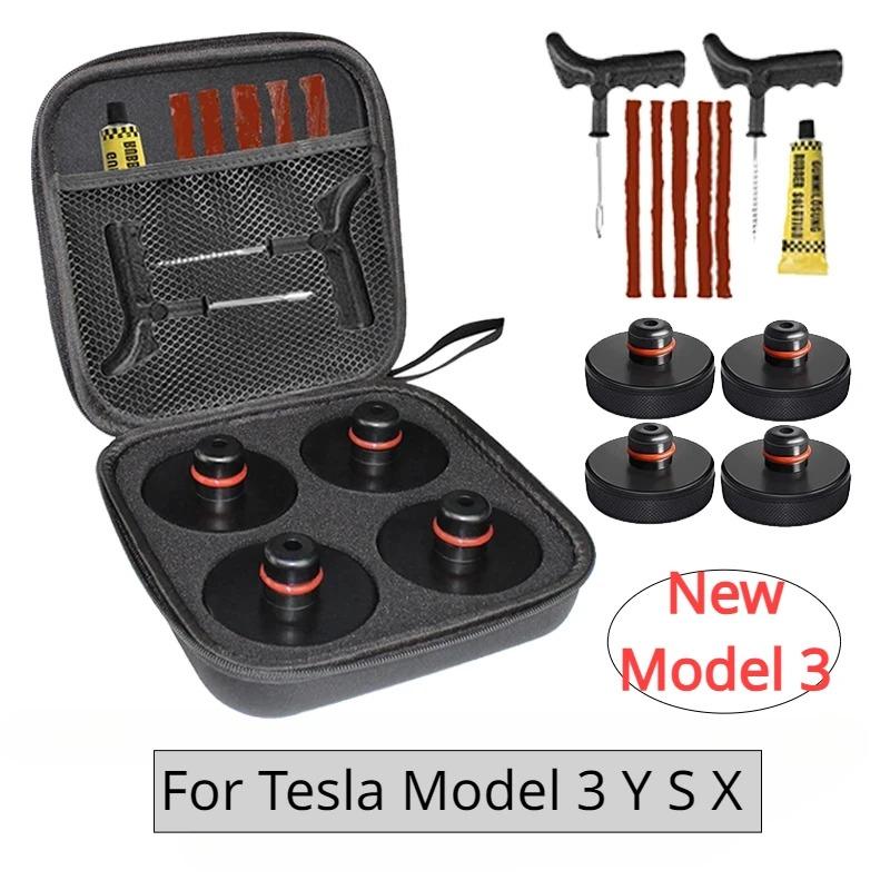 Wagenheberaufnahme für Tesla Model 3+ Gummi-Hebepunkt-Adapterwerkzeug Auto-Reifenreparaturwerkzeug für Model 3 Y S X Neues Modell Y Juniper 2025