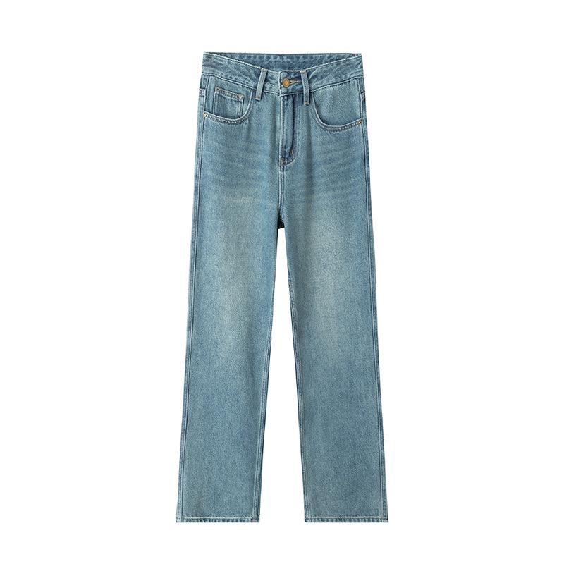 

Women s Soft Denim High-Waisted Wide-Leg Jeans - 2025 Spring/Summer Collection, Slimming, Floor-Length, Loose Fit. XL