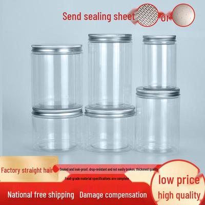Food-Grade Thick Transparent Round Plastic Jars for Snacks and Candy