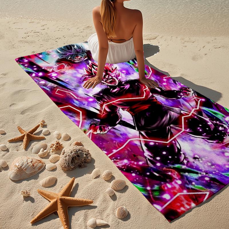 Goku Anime Beach Towel, Super Soft Microfiber, Gift for Her/Him, Birthday, for Pool, Beach, Travel, Home Decor Fan gifts