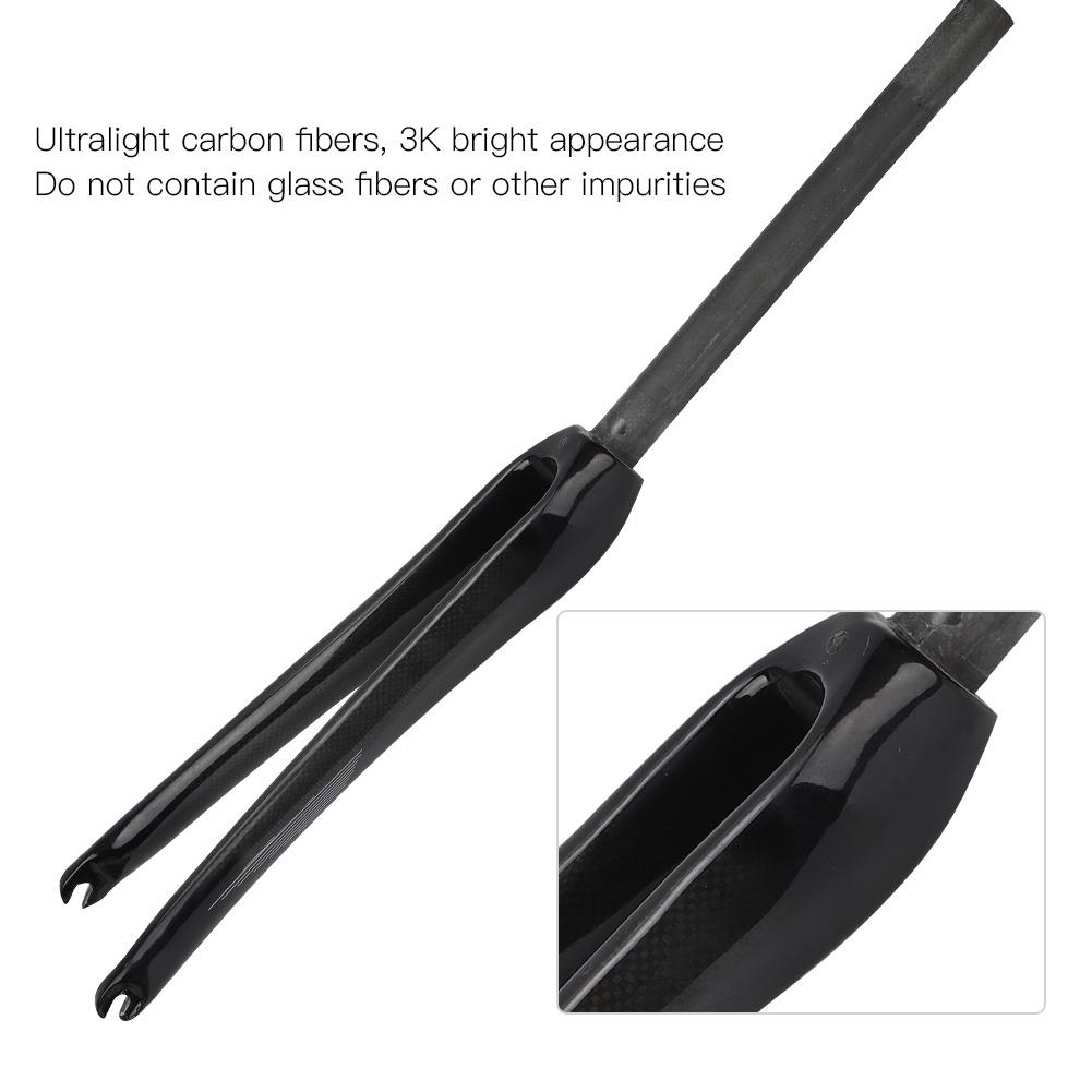 Carbon Fiber 700C Road Bicycle C Brake Straight Tube Hard Front Fork Bike Cycling EquipmentRed Sign