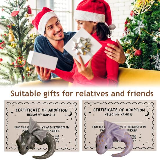 Yousheng Emotional Support Dragon Handmade Mini Pocket Dragon Sculpture for Anxiety Relief Cute Dragons Inspirational Gift for Birthday Halloween Xmas