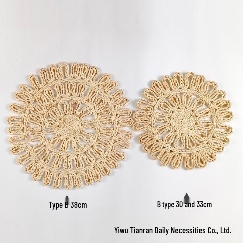 Gewebter Hitzebeständiger Topfuntersetzer und Platzset aus Maisblättern