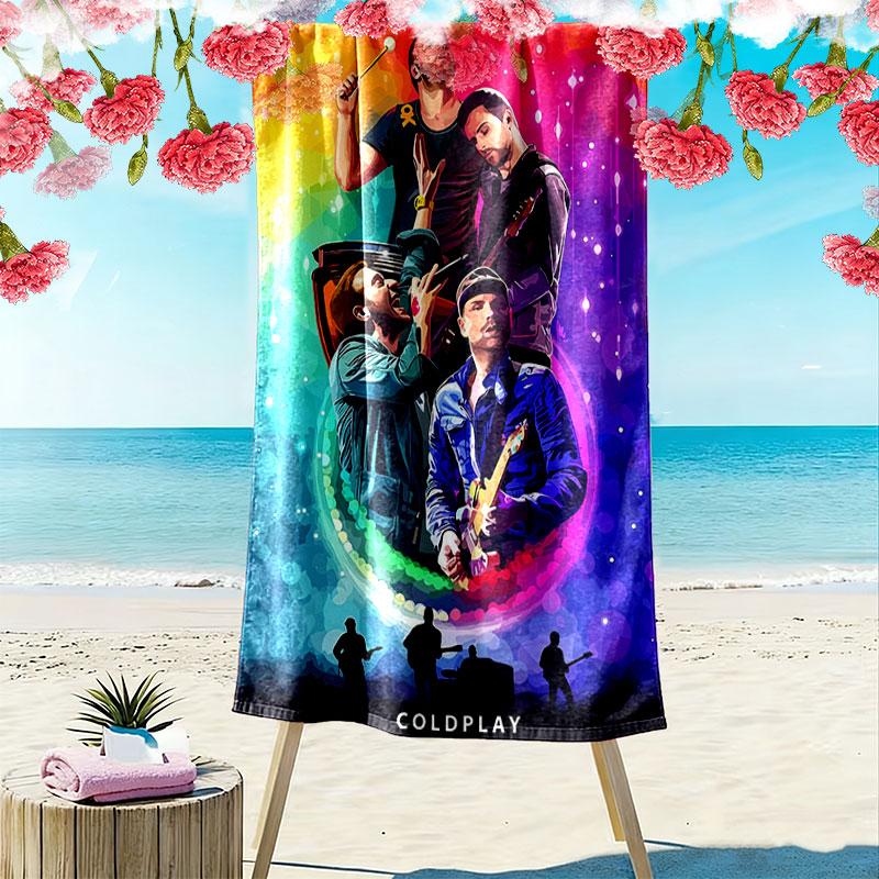 Coldplay POSTER Beach Towel, Large Soft Quick Dry Towel for Beach Camping Swimming
