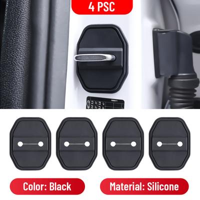For JEEP RENEGADE 2015-2025 Silicone Car Door Lock Buckle Protection Cover Elastic Anti-Collision Shock Absorbing Pad Cushion
