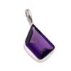 Natural African Amethyst Gemstone 925 Solid Sterling Silver Pendant 1.25" q4C08