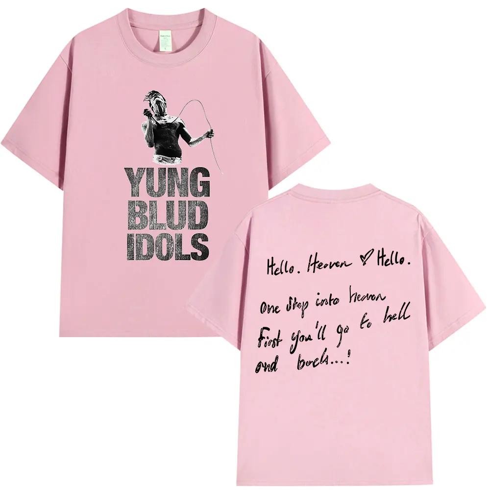 2025 Men's Youngblud Idol Album Tour Pattern Printed 100% Pure Cotton Short-sleeved T-shirt Hip-hop Casual Streetwear