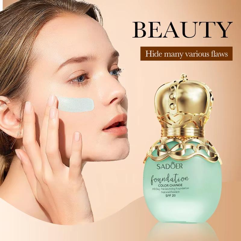 Měnící teplotu Korektorový make-up Přirozeně kryje nedokonalosti, Plně kryje tmavé kruhy pod očima a akné, Vodotěsný a rychleschnoucí tekutý make-up