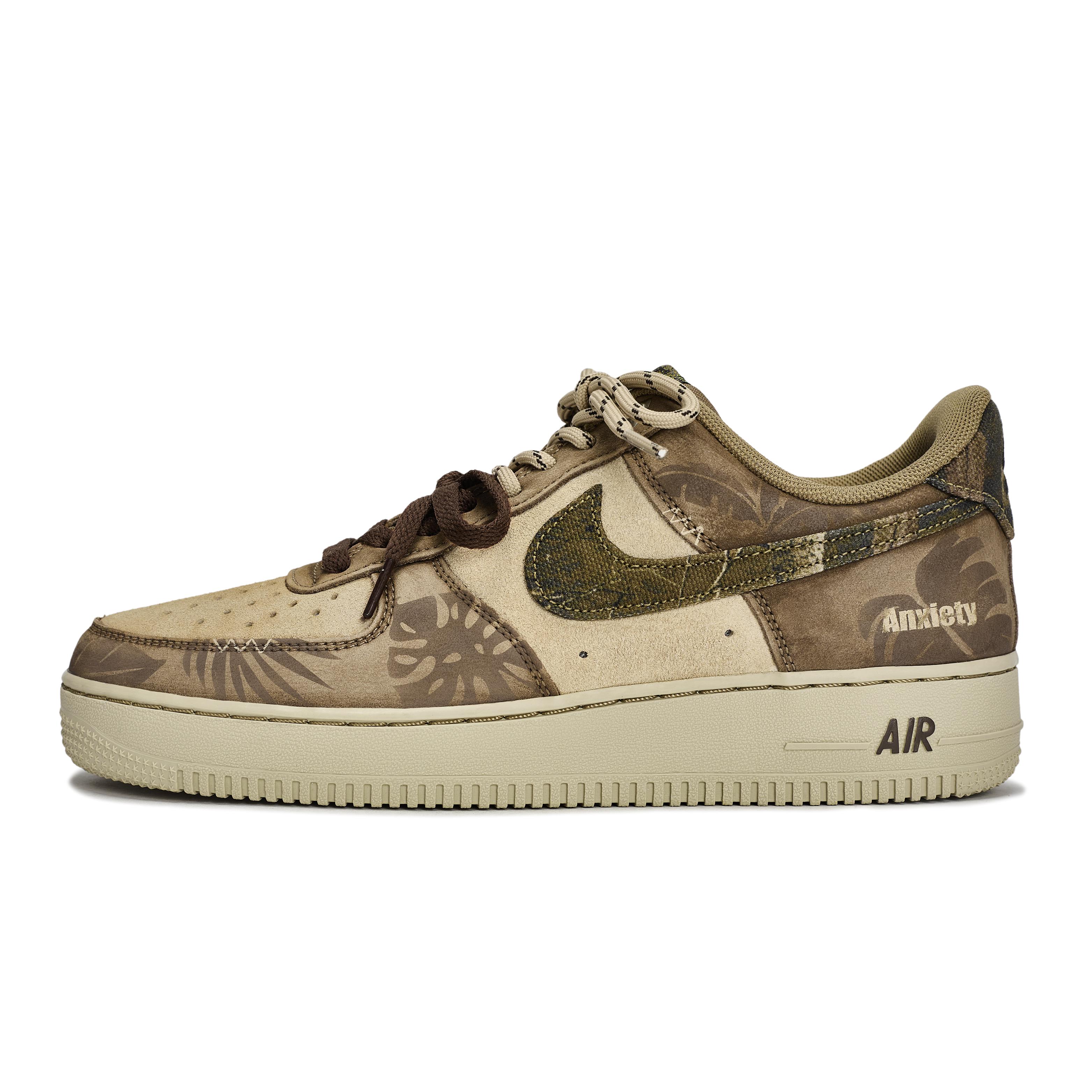

Nike Air Force 1 REGO Hot Dog, Tropical Rainforest Slip Resistant Low top Skateboard Shoes Men s Green Brown IO9803-200(Team1189-) 40.5