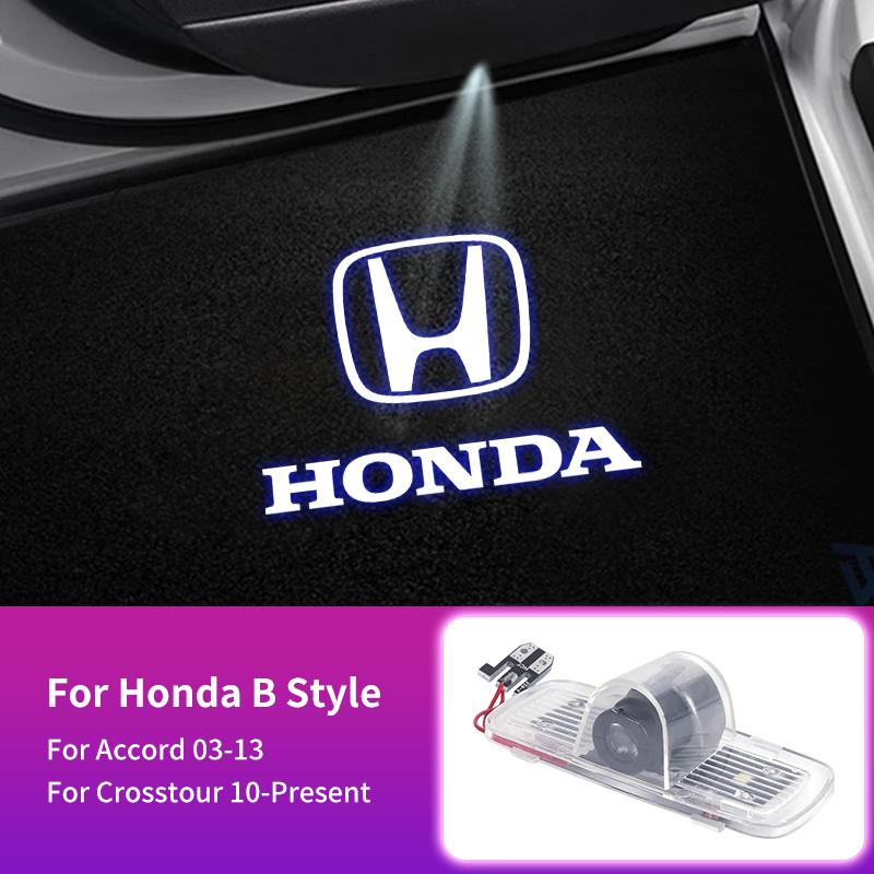 Car Door Welcome Light Luxury LED Welcome Lamps Interior Accessories For Honda Civic Accord CRV Fit Jazz Transalp CBR Cb500x XI6