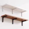 Paint-Free Floating Wall Shelf: Wooden Wall-Mounted Bookshelf and Storage Plank