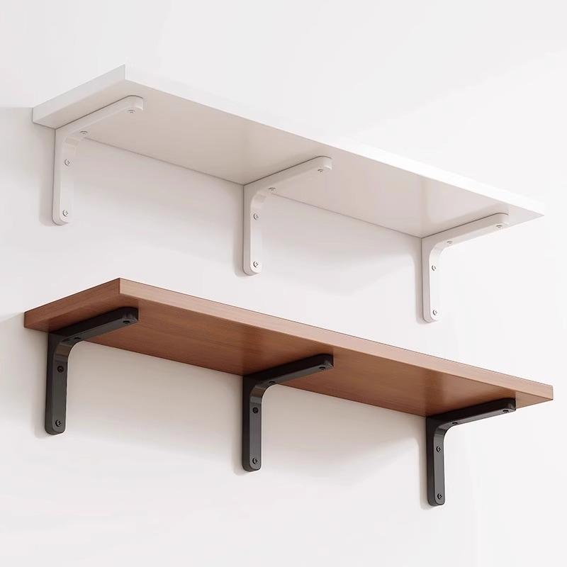 Paint-Free Floating Wall Shelf: Wooden Wall-Mounted Bookshelf and Storage Plank