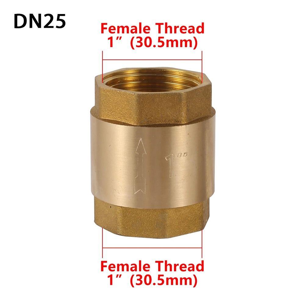 1Pcs In-Line Spring NPT Brass Check Valve Female Thread Anti Backflow Valve Durable One-Way Valve
