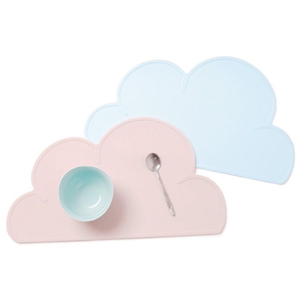 Cloud Shape Children Place Mat Waterproof Easy Cleaning Kids Plate Mat Non-Slip Heat Insulation Silicone Plates Pad