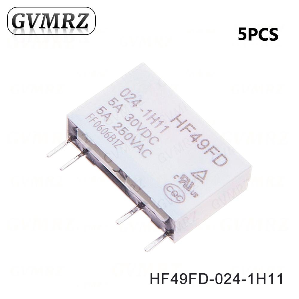 4P HF49FD Relay HF49FD-005 012 024 1H11 4Pin 5A Relays DC 5V 12V 24V HF49FD-005-1H11 HF49FD-012-1H11 HF49FD-024-1H11 Relays 5