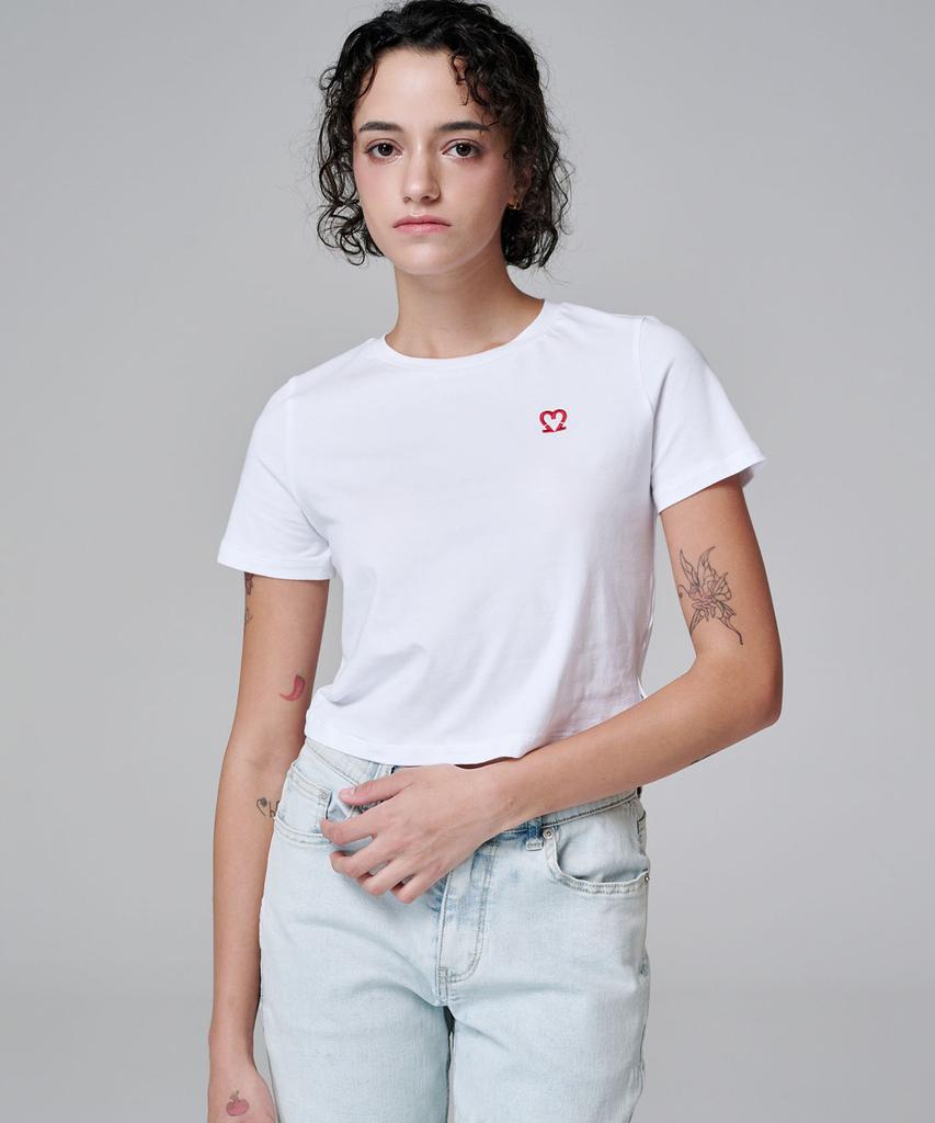 MALOUPE 5210 Crop Signature T-Shirt (White)