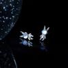 Rabbit Stud Earrings Female Tide Niche Design Earrings Simple Light Luxury Natal Year Earrings